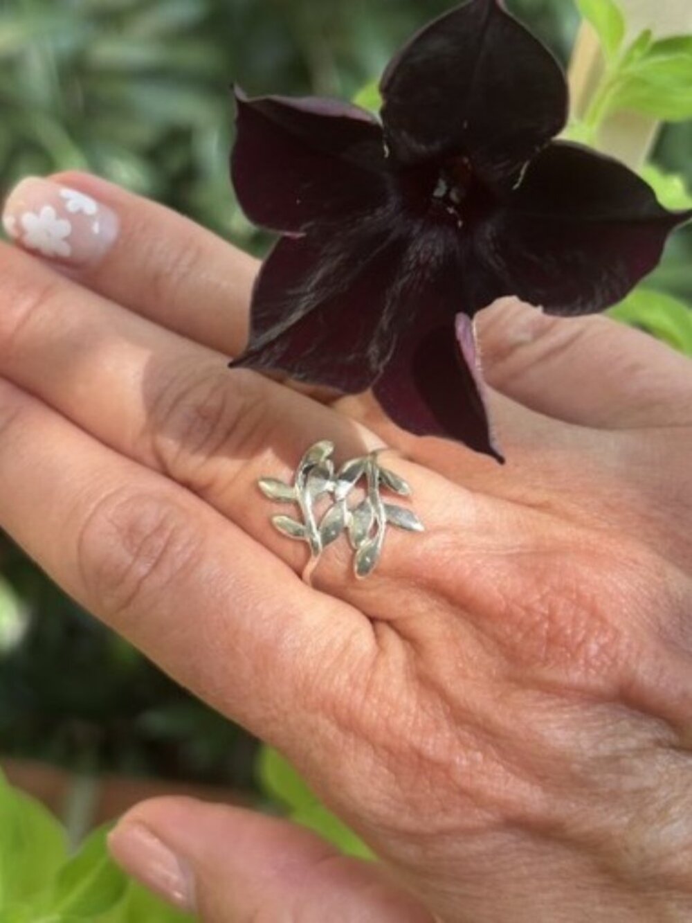 925 STERLING SILVER Vine Olive Leaf Wrap RING